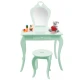 Image 4 for Дитячий туалетний столик Chomik ELSA з дзеркалом + стілець бірюзовий