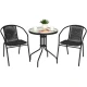 Image 3 for Садові меблі Chomik Bistro New стіл та 2 стільці чорний