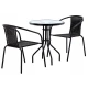 Image 5 for Садові меблі Chomik Bistro New стіл та 2 стільці чорний