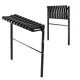 Лавка на цвинтар Chomik TWIST складна 100см чорний