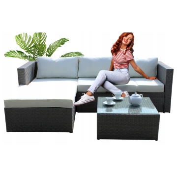 Садовая мебель Chomik GARDEN LINE ATRANI серый + бежевые подушки