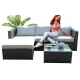 Image 1 for Садовая мебель Chomik GARDEN LINE ATRANI серый + бежевые подушки
