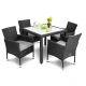 Садові меблі Di Volio VERONA 4+1 чорні