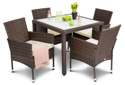 Садові меблі Di Volio VERONA 4+1 коричнева