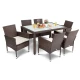 Садові меблі Di Volio VERONA 6+1 коричнева