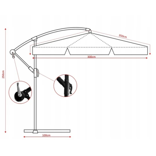 Зонт садовый Di Volio EMPOLI 300см зеленый