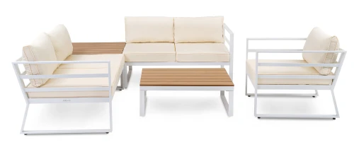 Набір садових меблів Di Volio Avola - Білий/Бежевий