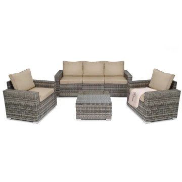 Комплект садовой мебели Di Volio Prato Светло-серый/коричневый