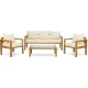 Комплект садових меблів Di Volio Brescia 3 Натуральний/кремовий