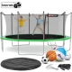 Image 2 for Батут Hop-Sport 16ft (488см) зеленый с внутренней сеткой
