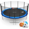 Батут Hop-Sport 16ft (488см) синий с внешней сеткой