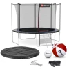 Батут Hop-Sport 10ft (305см) чорно-синій з внутрішньою сіткою (4 ноги)