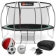 Image 1 for Батут Hop-Sport Premium 14ft (427см) черно-зеленый с внутренней сеткой