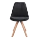 Image 5 for Стілець Saida Jumi у скандинавському стилі з дерев'яними ніжками чорний