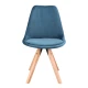 Image 4 for Стул Saida Jumi в скандинавском стиле с деревянными ножками аквамарин
