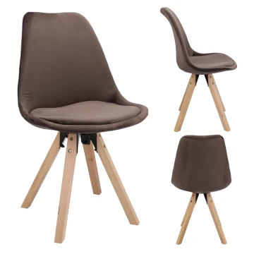 Стілець Saida Jumi у скандинавському стилі з дерев'яними ніжками коричневий