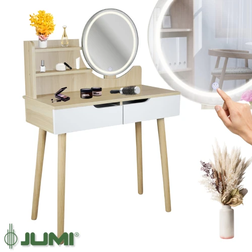 Большое круглое зеркало с LED подсветкой: