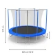 Image 2 for Батут Jumi Motion Sport Line 10ft (305см) с внутренней сеткой синий