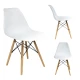 Image 2 for Стул Eva Jumi в скандинавском стиле с деревянными ножками белый