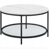 Журнальний столик Leobert Oskar круглий із мармуровою стільницею