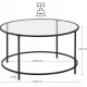 Image 3 for Журнальний столик Leobert Oskar круглий з скляною стільницею