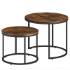 Комплект журнальных столиков Leobert Oreo круглый коричневый