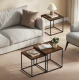 Комплект журнальных столиков Leobert Nika квадратный коричневый