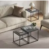 Комплект журнальных столиков Leobert Nika квадратный графитовый