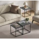 Комплект журнальных столиков Leobert Nika квадратный графитовый