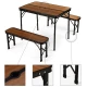 Image 4 for Стіл туристичний розкладний Outtec + 2 лавки коричневий