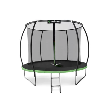 Батут Outtec Premium 8ft (252см) черно-зеленый с внутренней сеткой