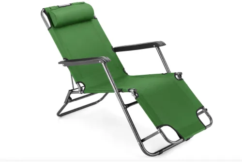 Шезлонг лежак Outtec розкладний зелений