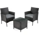 Image 1 for Садові меблі Outtec LUXURY стіл та 2 стільці чорно-графітові