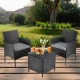Image 12 for Садові меблі Outtec LUXURY стіл та 2 стільці чорно-графітові