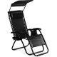 Image 2 for Шезлонг лежак Outtec Zero Graviti Sun розкладний з дашком чорний
