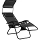 Image 6 for Шезлонг лежак Outtec Zero Graviti Sun розкладний з дашком чорний