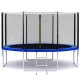 Батут SJ 12ft (374см) синій із зовнішньою сіткою