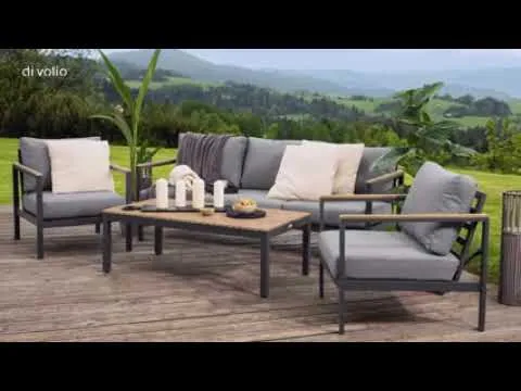 youtube video 1 Комплект садовой мебели Di Volio Tivoli графитовый/серый