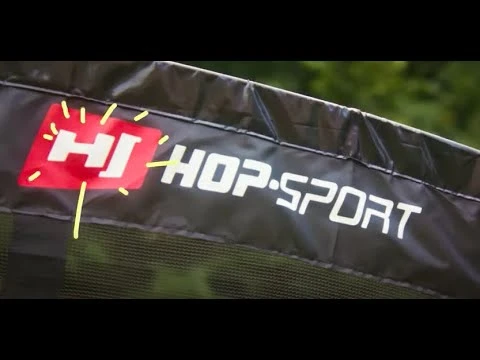 youtube video 2 Батут Hop-Sport 14ft (427см) чорно-синій з зовнішньою сіткою