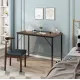 Image 8 for Письмовий стіл Costway Homart із сталевим каркасом коричневий