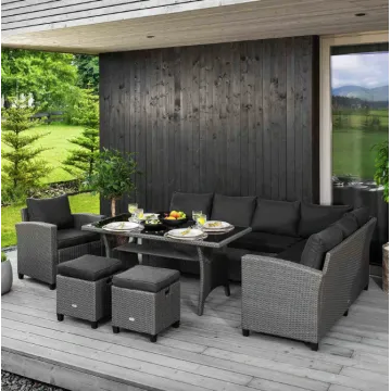 Набор садовой мебели Di Volio ROSSANO серый/графитовый