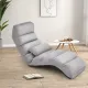 Image 2 for Крісло-шезлонг розкладне Costway Lazy Couch Recliner з подушкою сірий