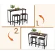Image 5 for Барный стол и 2 барных стула Costway Hoobro в стиле Loft