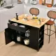 Image 3 for Кухонный остров Costway Multi-Storage Kitchen на колесиках, черный