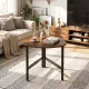 Image 3 for Журнальный столик Costway Tripod Coffee Table треугольный лофт коричневый