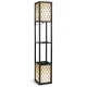Image 4 for Стеллаж-торшер Costway Lumina Twin Lattice 156 двойной с декоративными абажурами на 2 полки лофт
