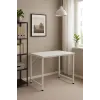 Компьютерный стол Costway Helena с металлическим каркасом белый