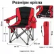 Image 2 for Крісло кемпінгове Costway Cooler розкладне XXL з термосумкою та підсклянником червоний