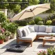 Image 7 for Основа для садової парасольки Costway 4-Piece Cantilever 84кг модульна квадратна чорний