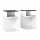 Image 1 for Комплект приліжкових тумб Costway S-Cube Side Table Set 2 шт S-подібні білий
